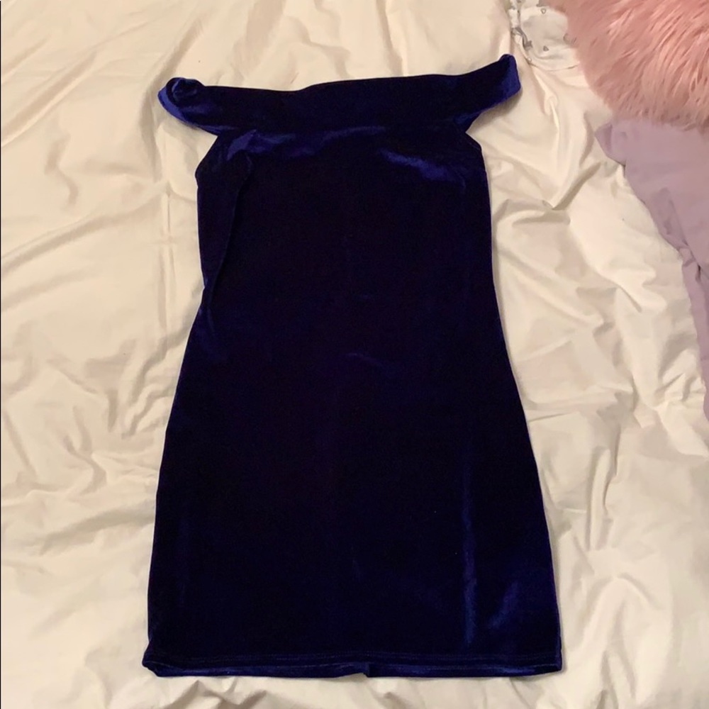 Silky blue party dress